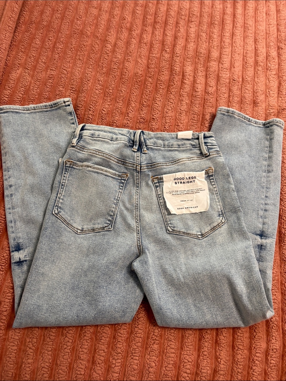 Good American Light Blue 'Good Legs Straight' Jeans